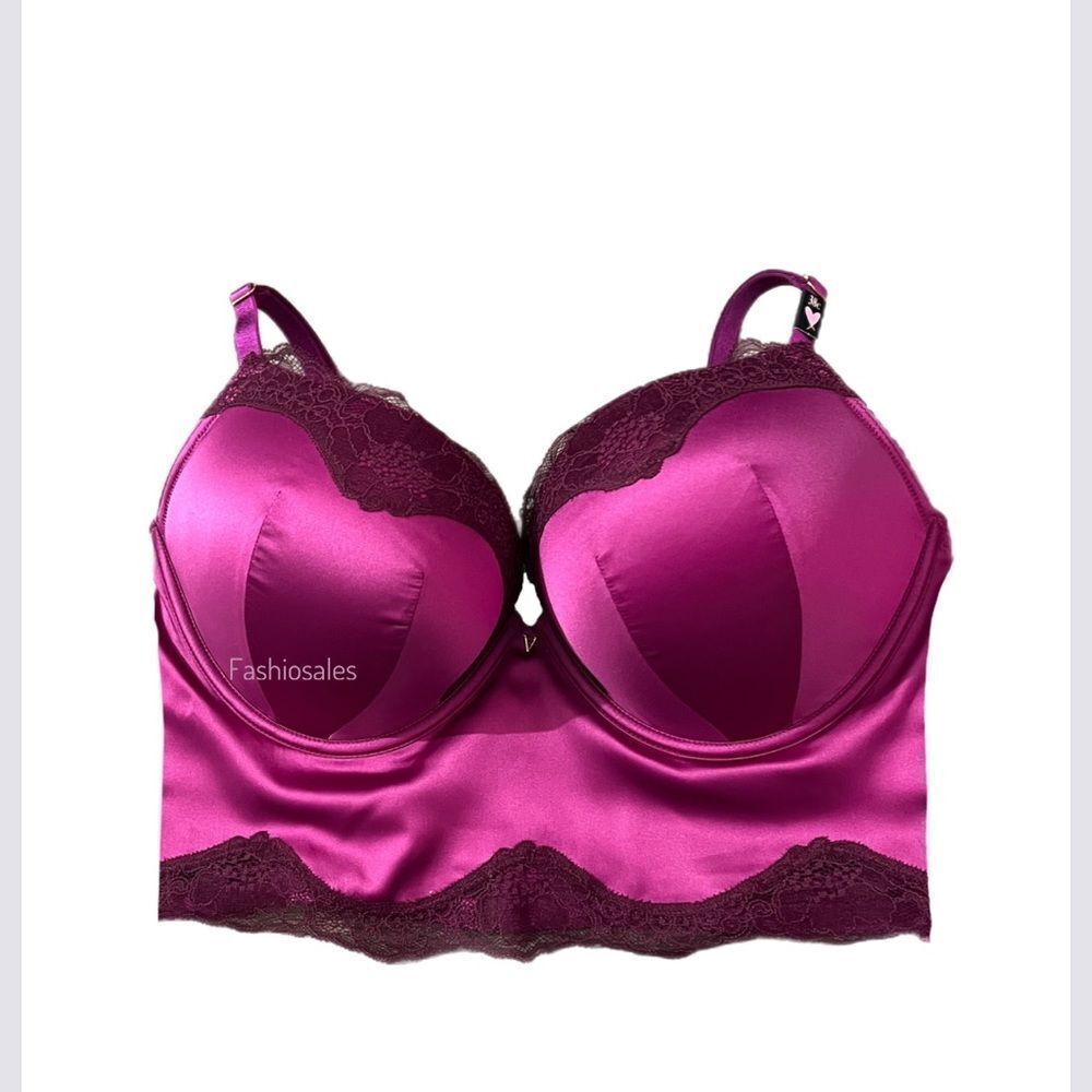 Victorias Secret Very Sexy Bombshell Add-2-Cups Push Up Corset Top Raspberry 36D - Picture 2 of 10